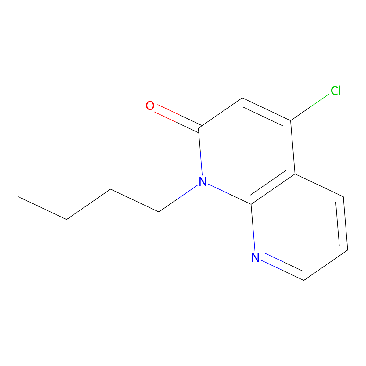 1-Butyl-4-chloro-1,8-naphthyridin-2(1H)-one molecular structure, CAS 583031-56-5