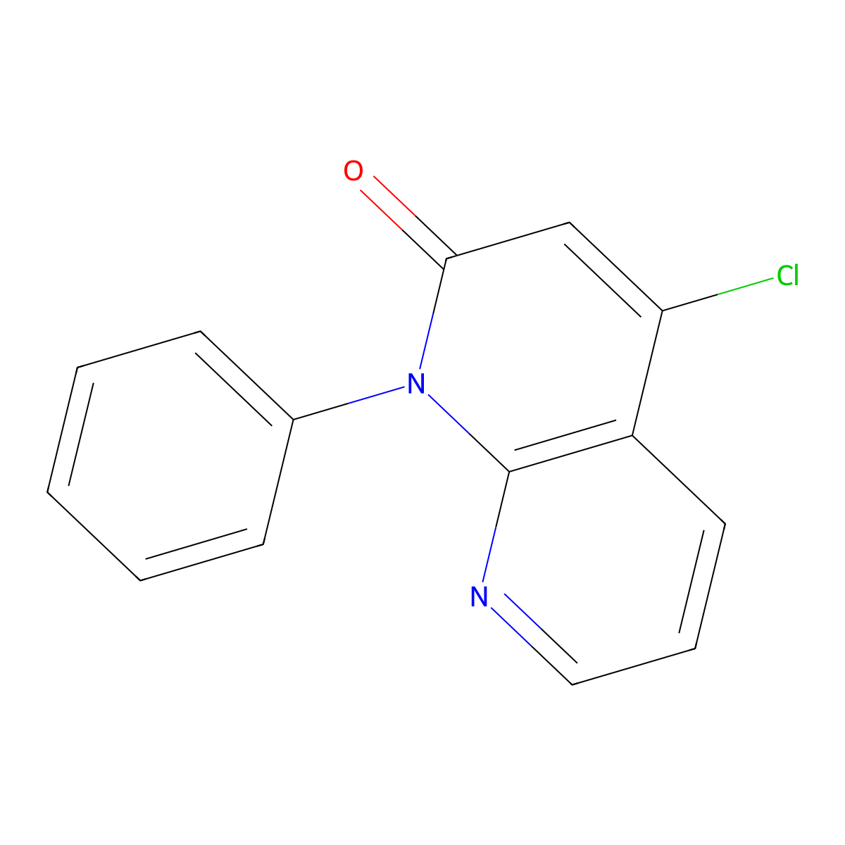 4-Chloro-1-phenyl-1,8-naphthyridin-2(1H)-one molecular structure, CAS 583031-58-7