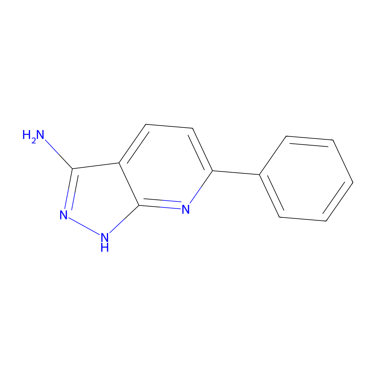6-phenyl-1H-pyrazolo[3,4-b]pyridin-3-amine molecular structure, CAS 583039-73-0