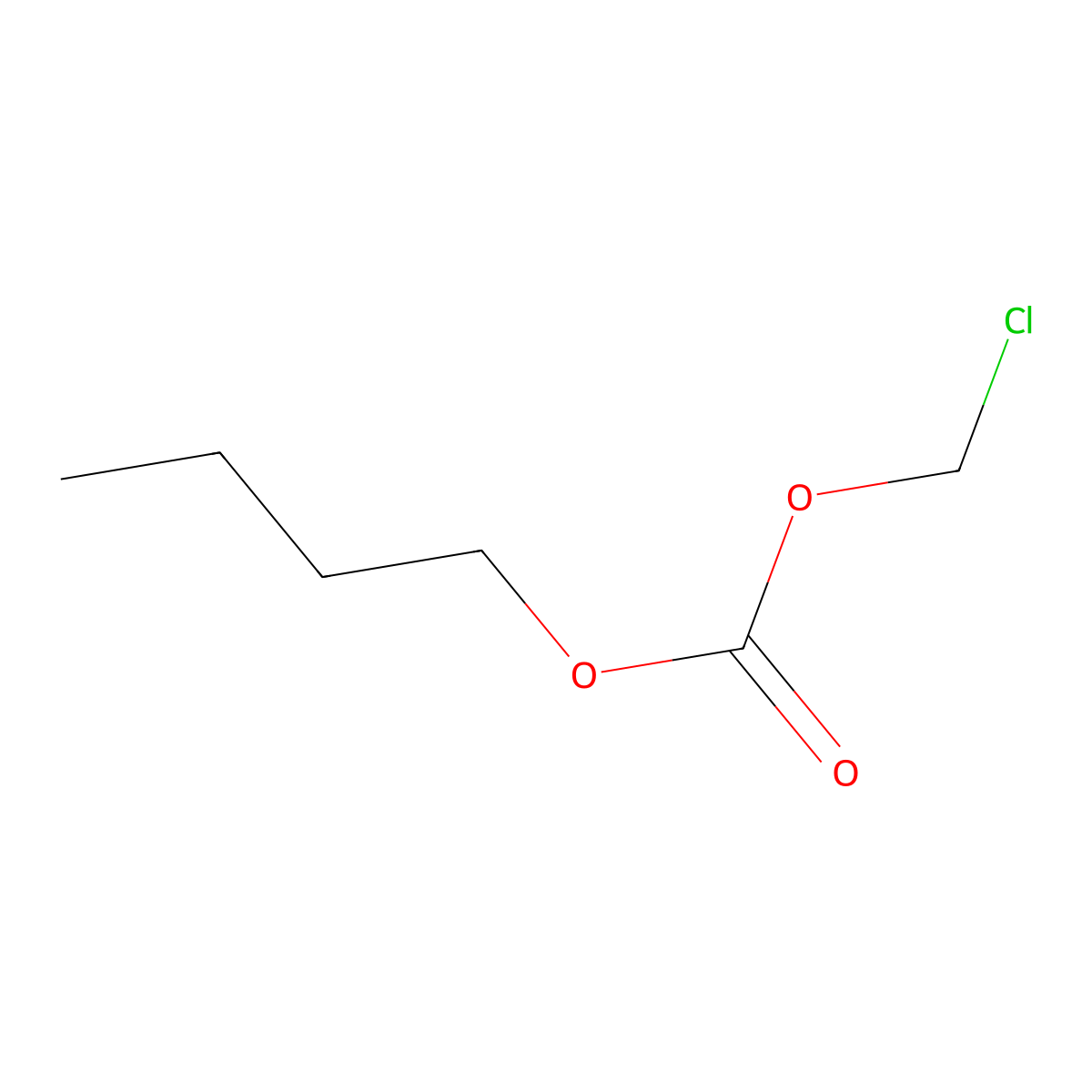 Butyl chloromethyl carbonate molecular structure, CAS 58304-98-6