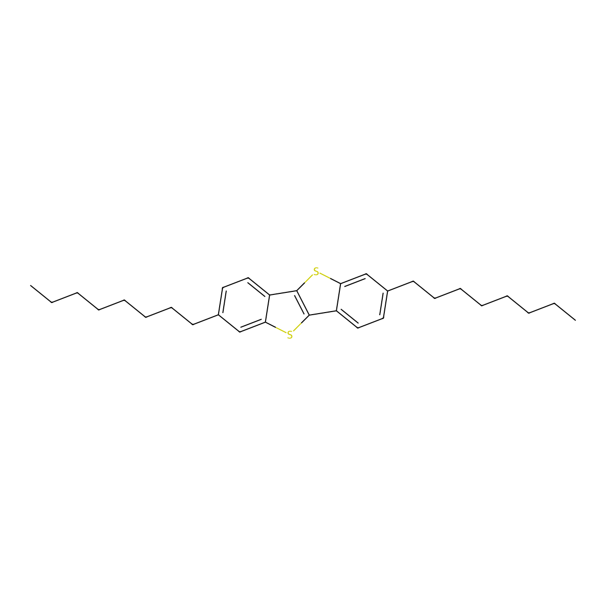 2,7-Dioctyl(1)benzothieno(3,2-b)(1)benzothiophene molecular structure, CAS 583050-70-8