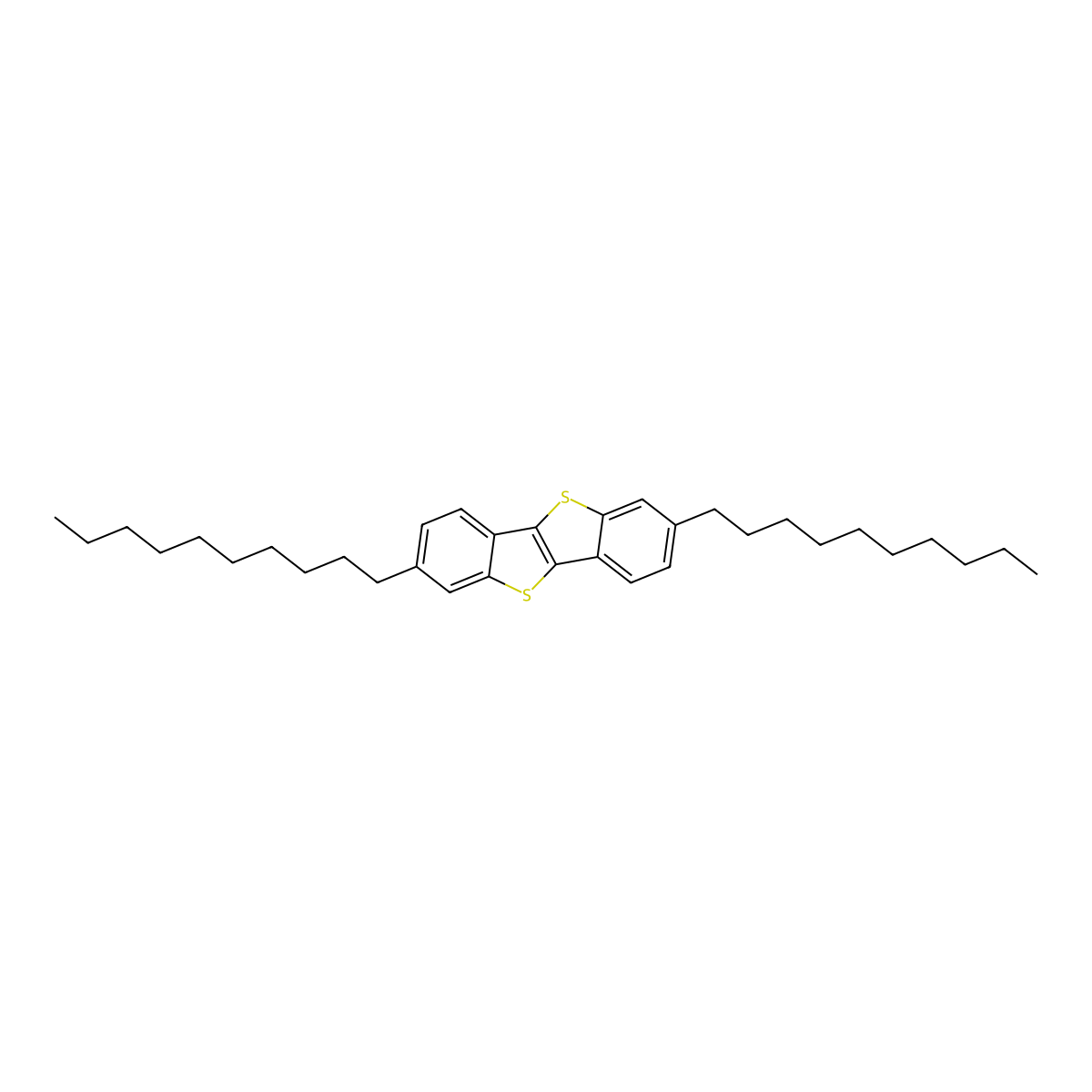 2,7-Didecyl(1)benzothieno(3,2-b)(1)benzothiophene molecular structure, CAS 583050-71-9