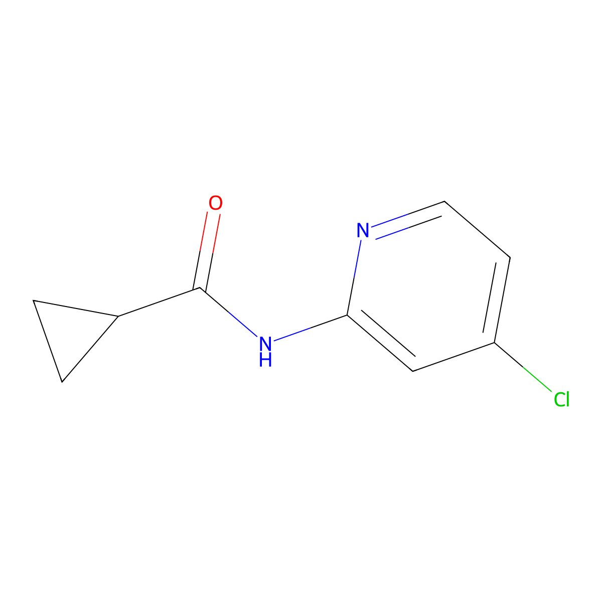 N-(4-chloropyridin-2-yl)cyclopropanecarboxamide molecular structure, CAS 583052-73-7
