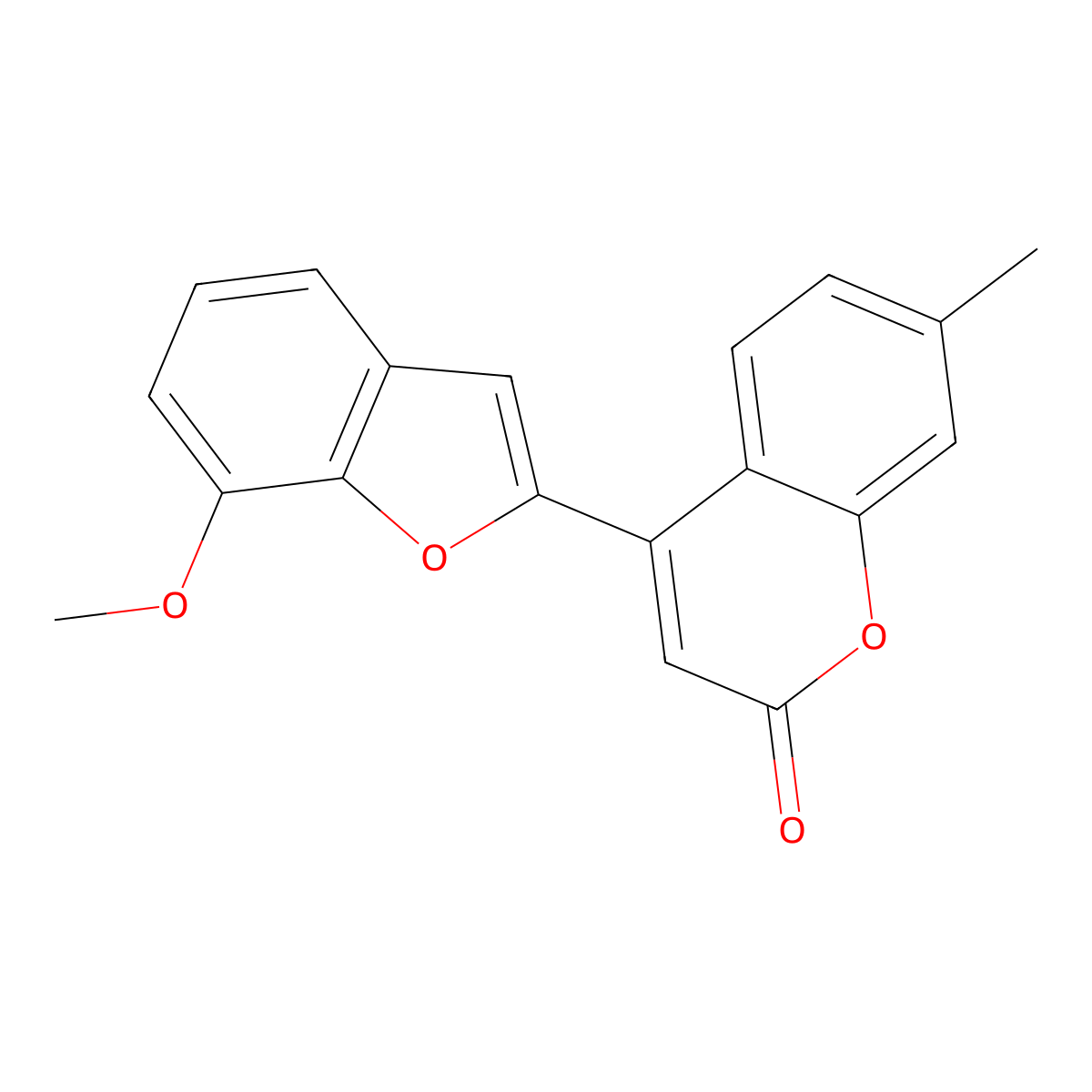 4-(7-Methoxy-1-benzofuran-2-yl)-7-methylchromen-2-one molecular structure, CAS 583053-45-6
