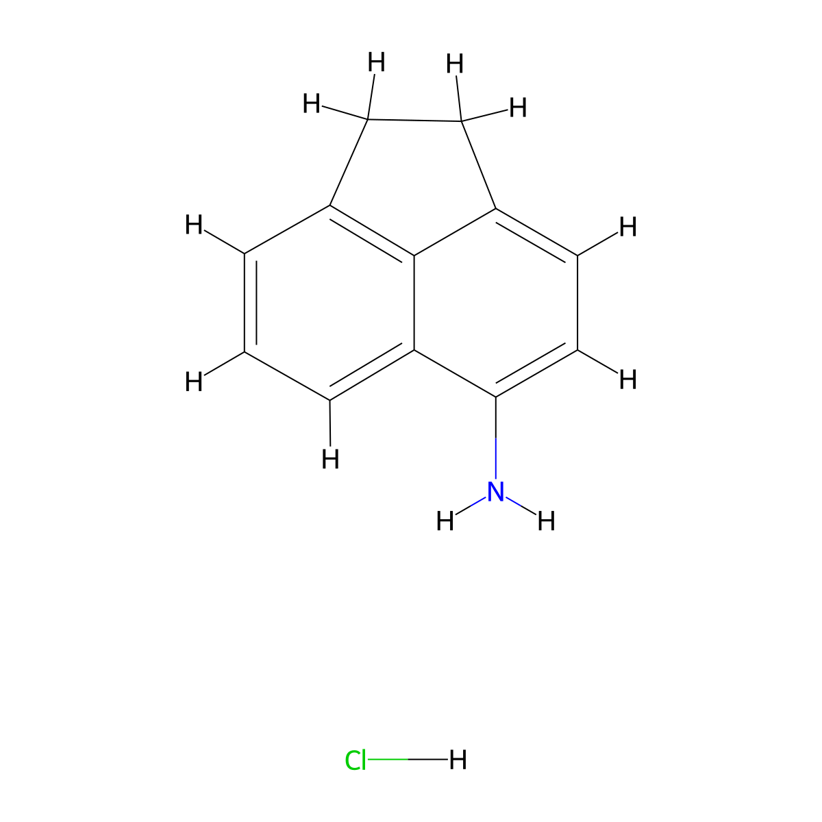 1,2-Dihydroacenaphthylen-5-amine hydrochloride molecular structure, CAS 58306-99-3