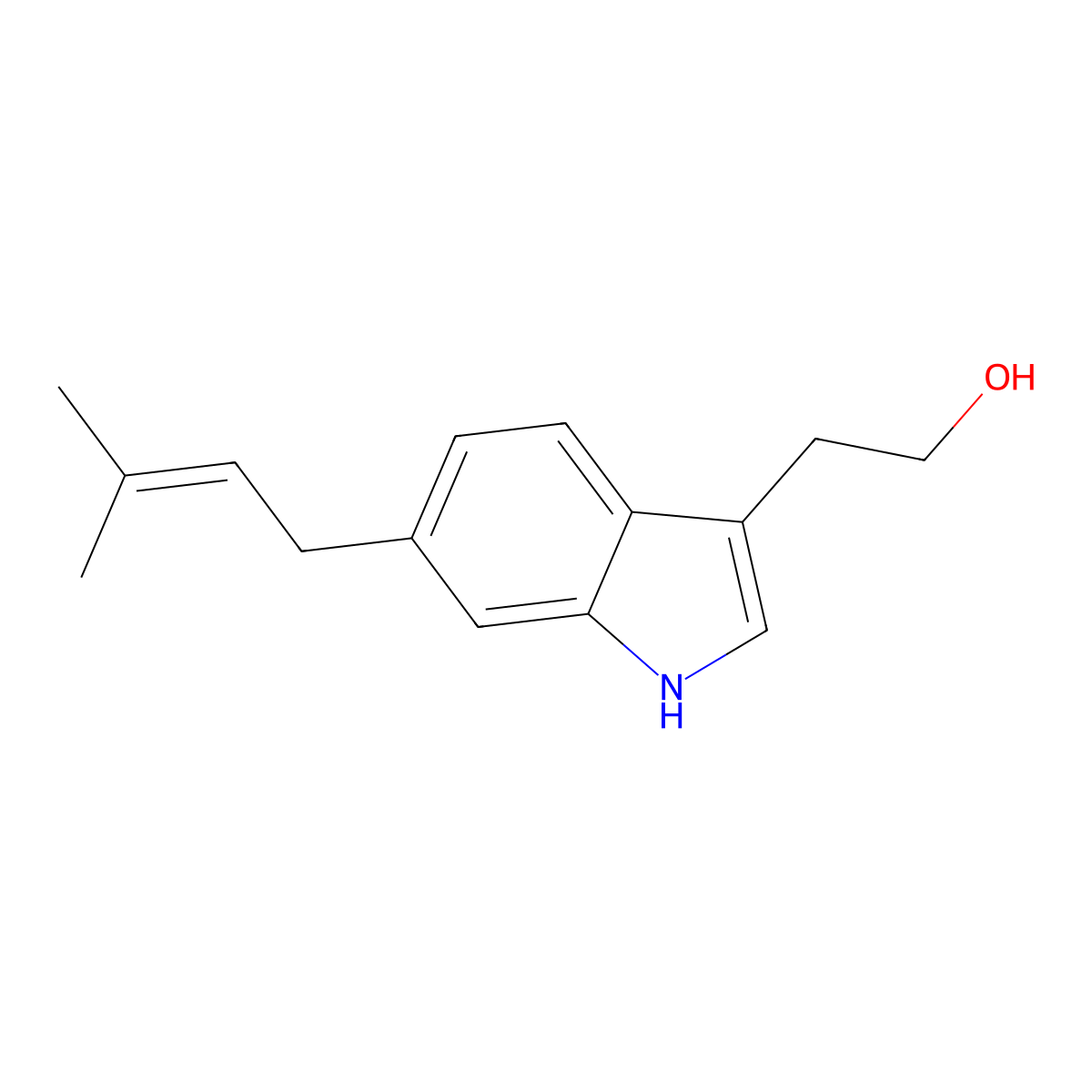 6-Prenyltryptophol molecular structure, CAS 583060-24-6