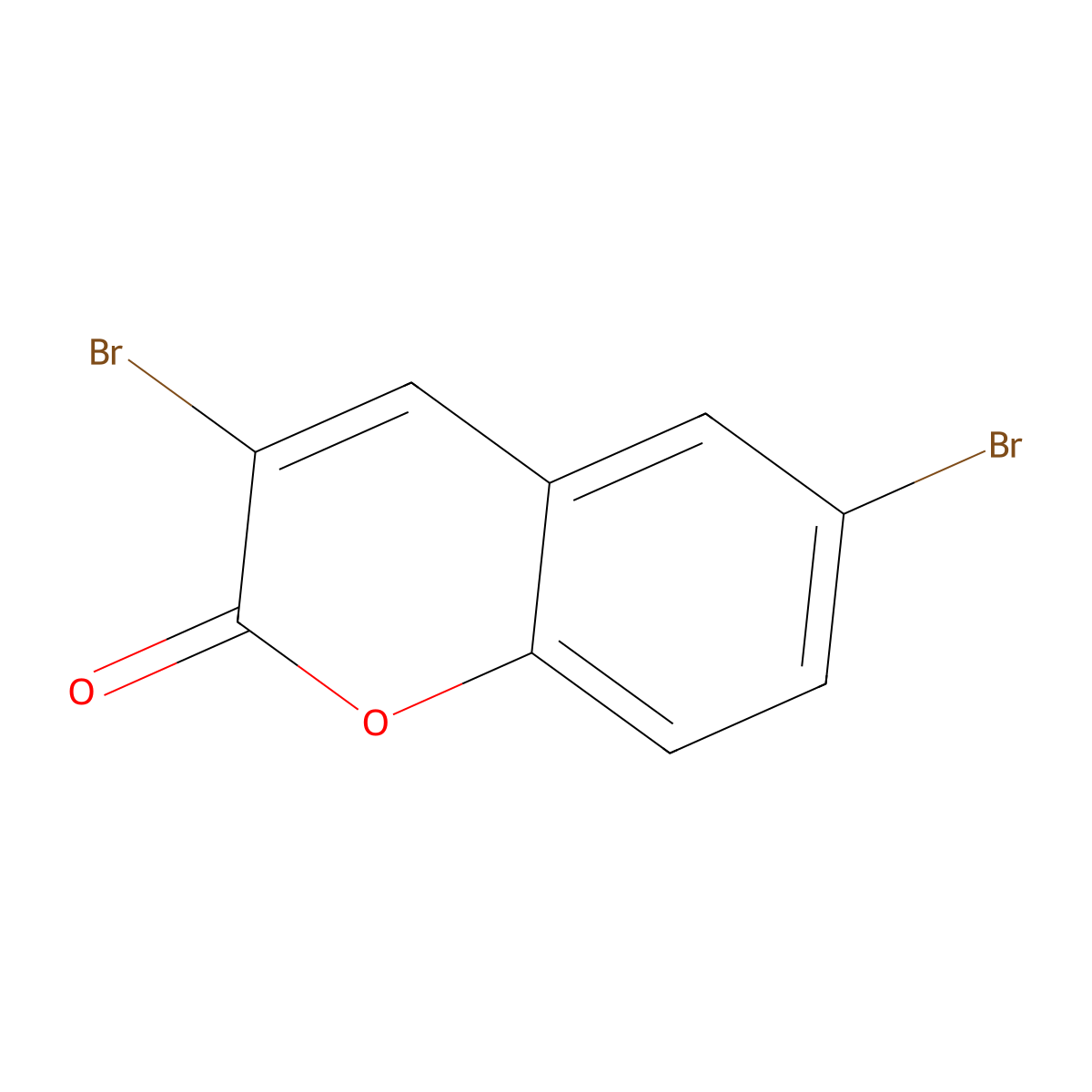 3,6-Dibromo-2H-chromen-2-one molecular structure, CAS 58309-97-0
