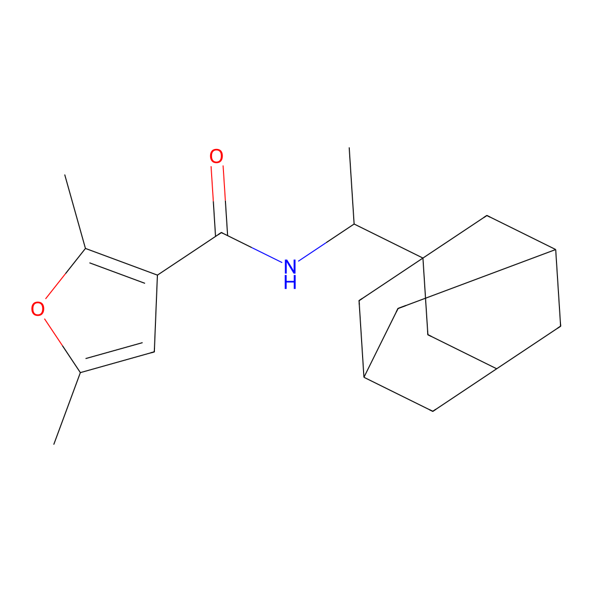 N-[1-(1-adamantyl)ethyl]-2,5-dimethyl-3-furamide molecular structure, CAS 5831-05-0