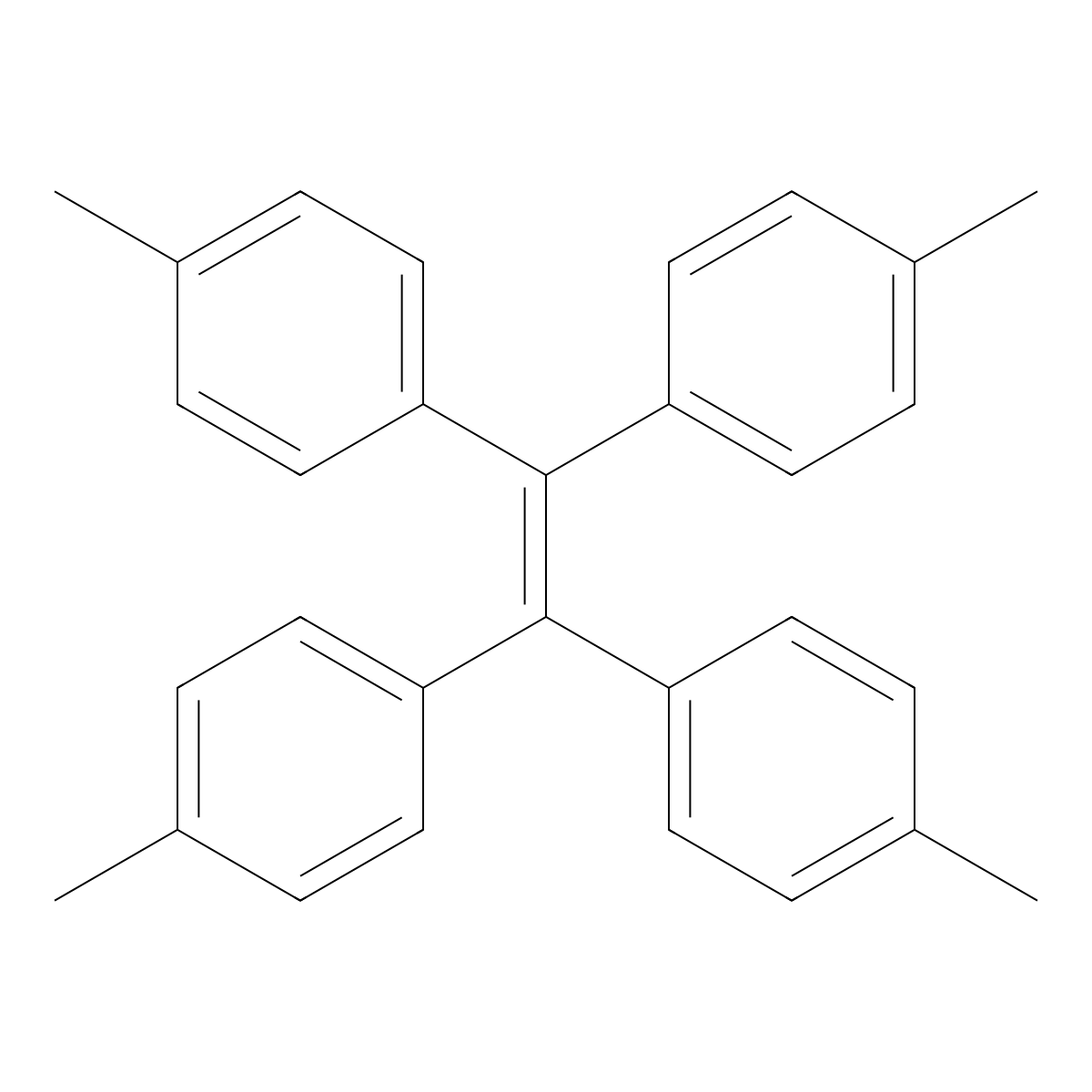 Tetra-p-tolylethene molecular structure, CAS 5831-43-6