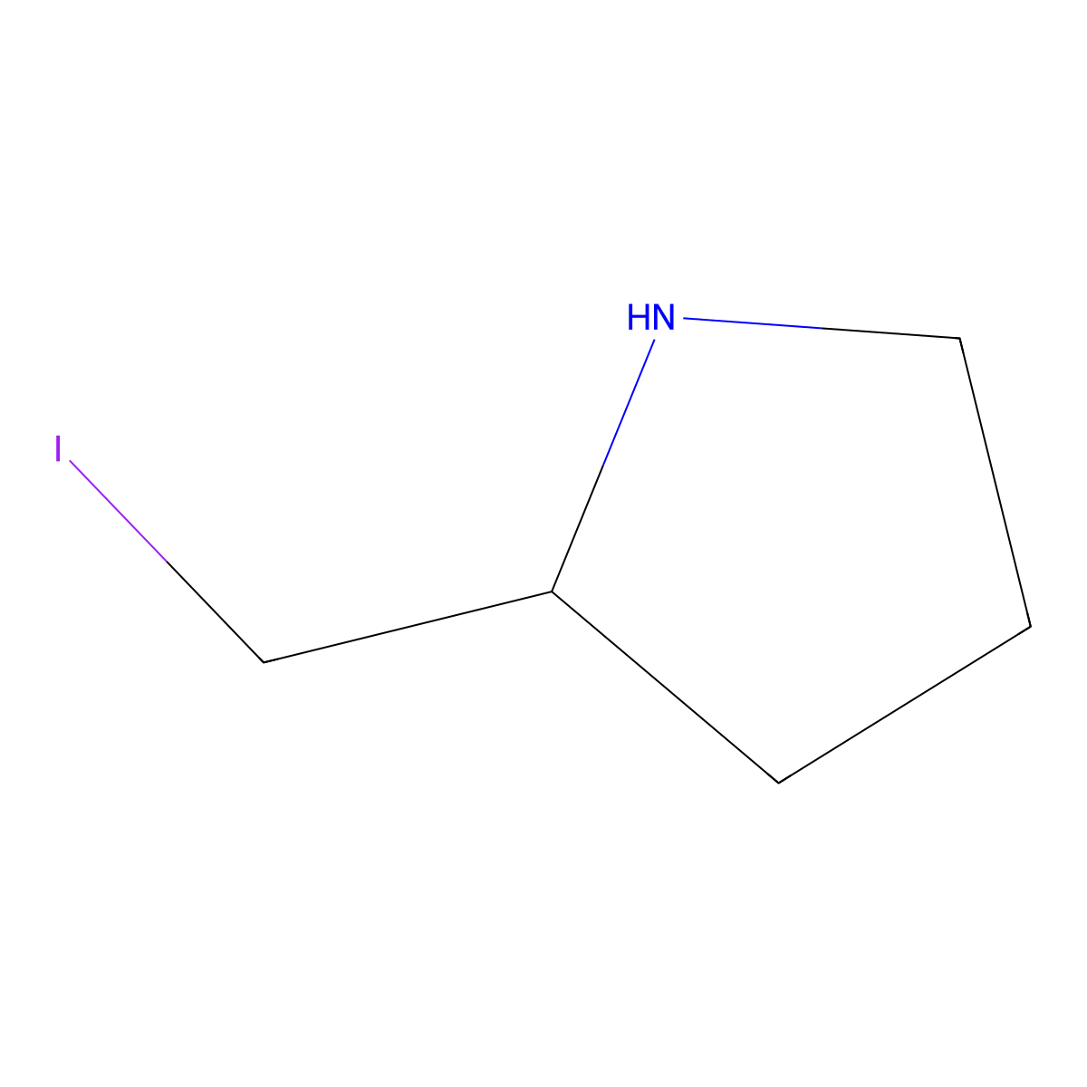 2-(Iodomethyl)pyrrolidine molecular structure, CAS 5831-73-2