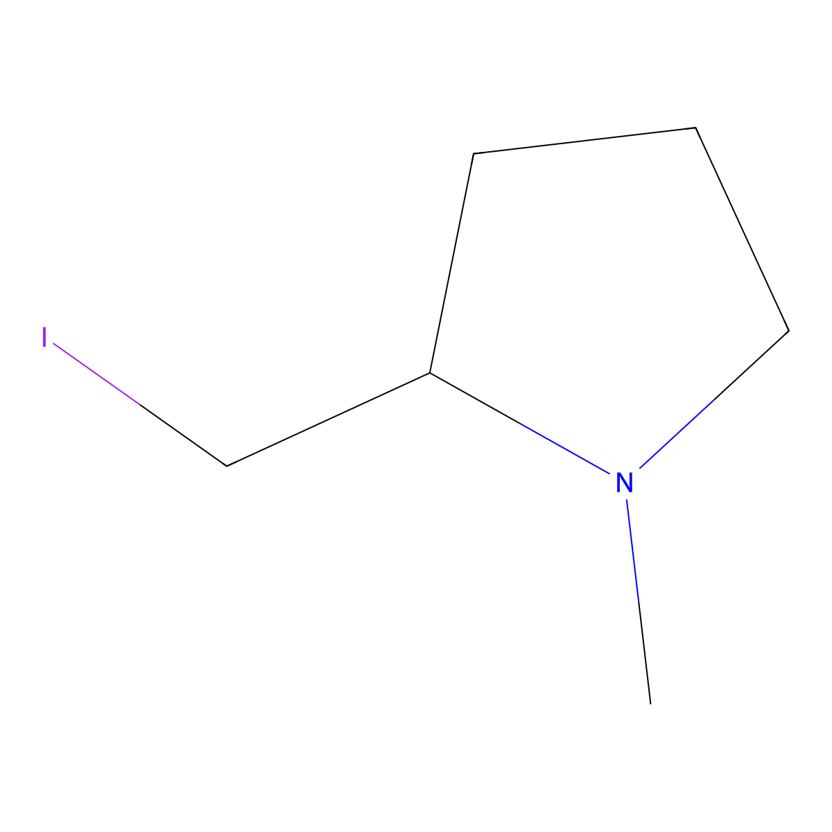 2-Iodomethyl-1-methyl-pyrrolidine molecular structure, CAS 5831-74-3