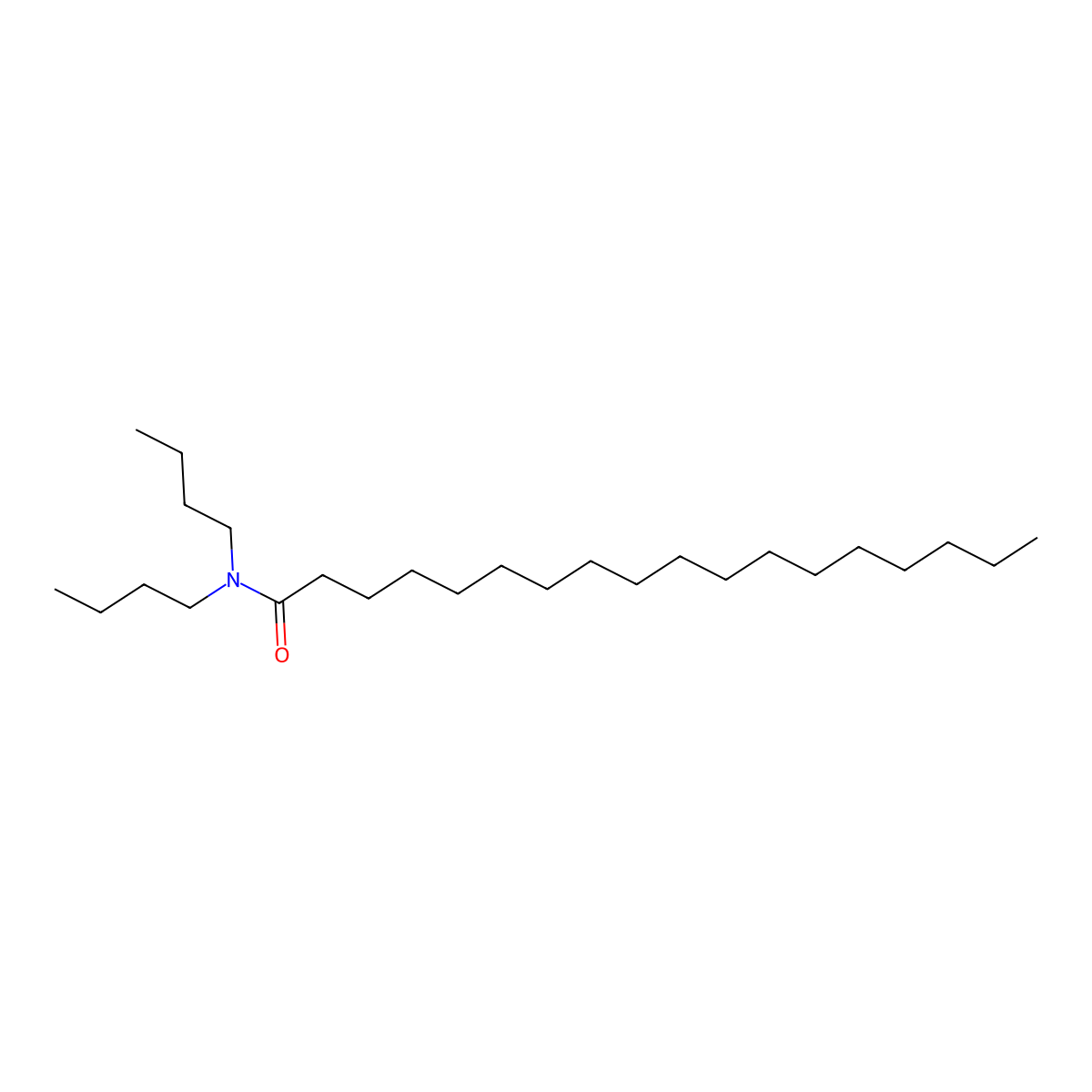 N,N-Dibutyloctadecanamide molecular structure, CAS 5831-88-9