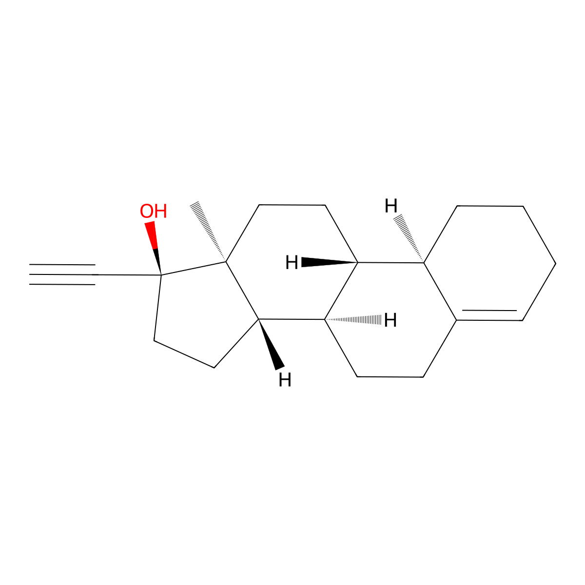 19-Norpregn-4-en-20-yn-17-ol molecular structure, CAS 58311-09-4