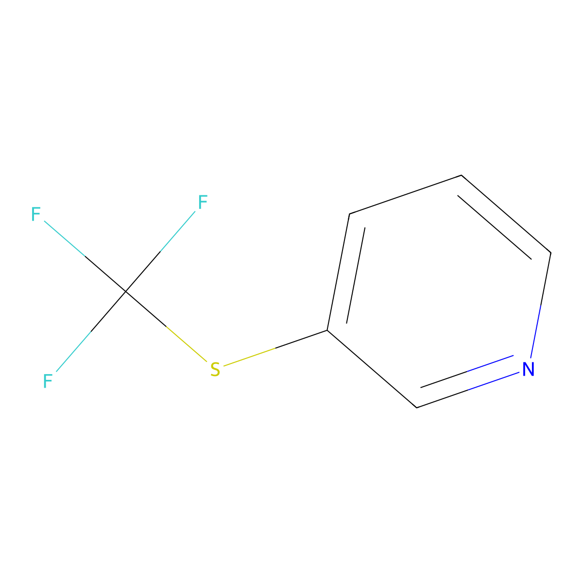3-((Trifluoromethyl)thio)pyridine molecular structure, CAS 58313-26-1