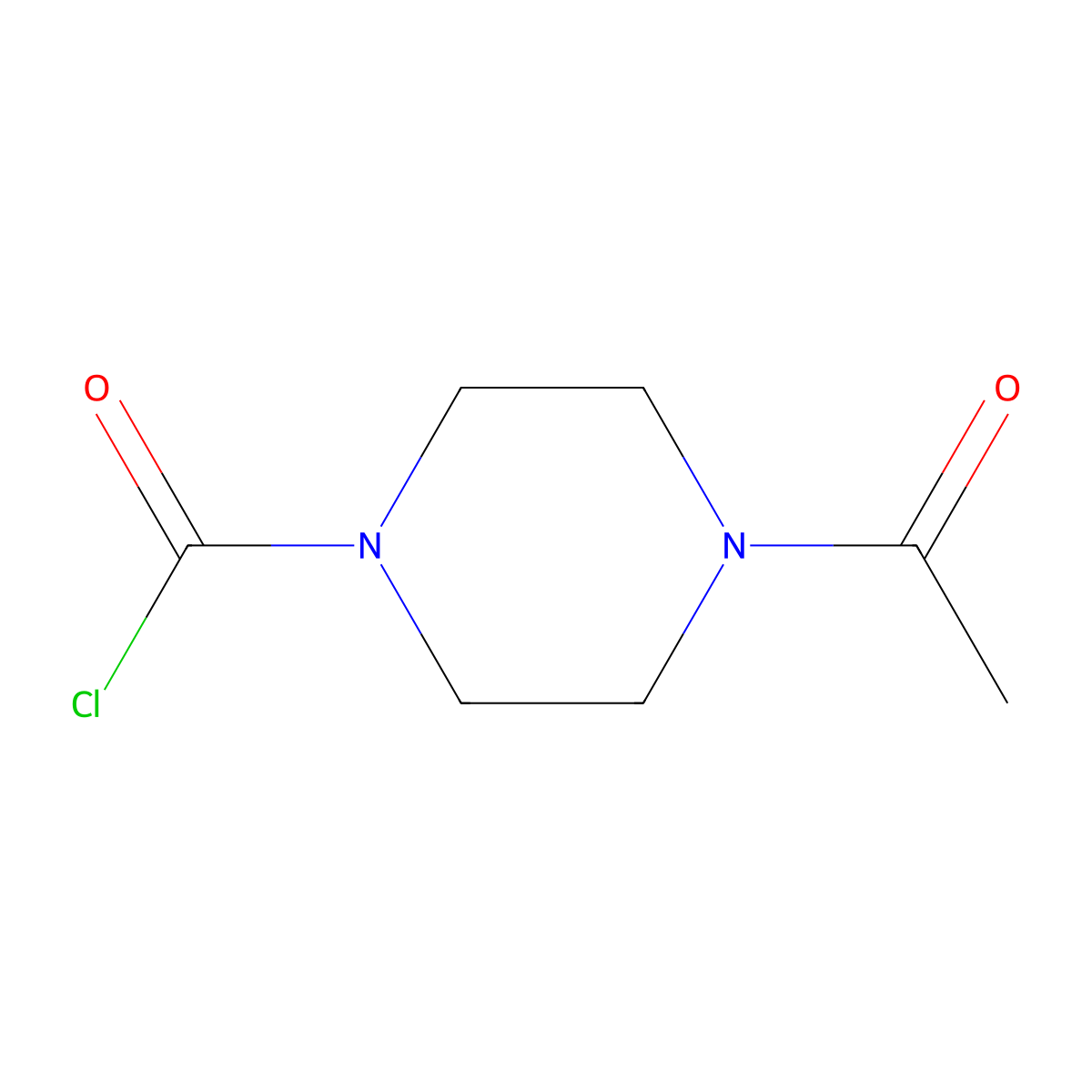 4-Acetylpiperazine-1-carbonyl chloride molecular structure, CAS 58314-71-9