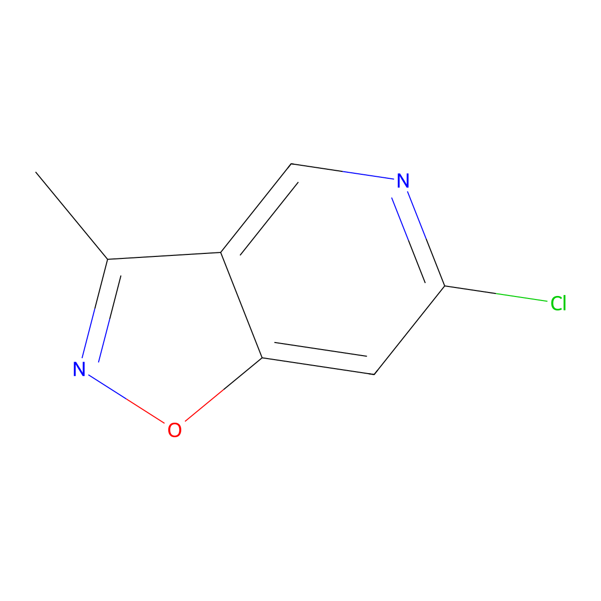 6-Chloro-3-methyl-(1,2)oxazolo(4,5-c)pyridine molecular structure, CAS 58315-18-7