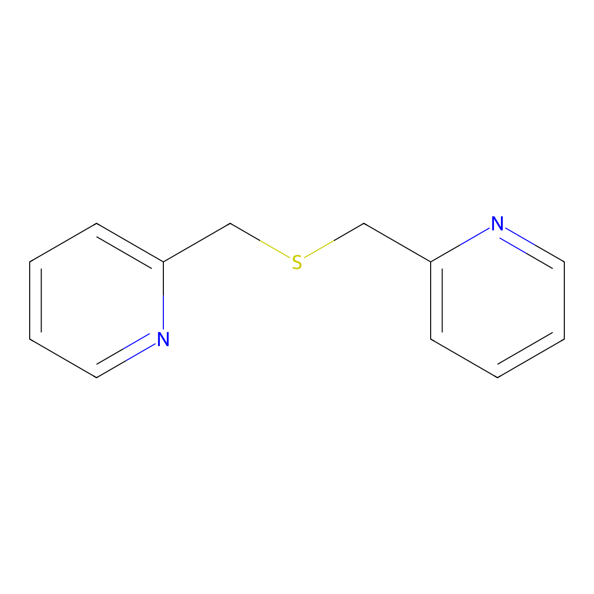 Pyridine, 2,2'-[thiobis(methylene)]bis- molecular structure, CAS 5832-32-6