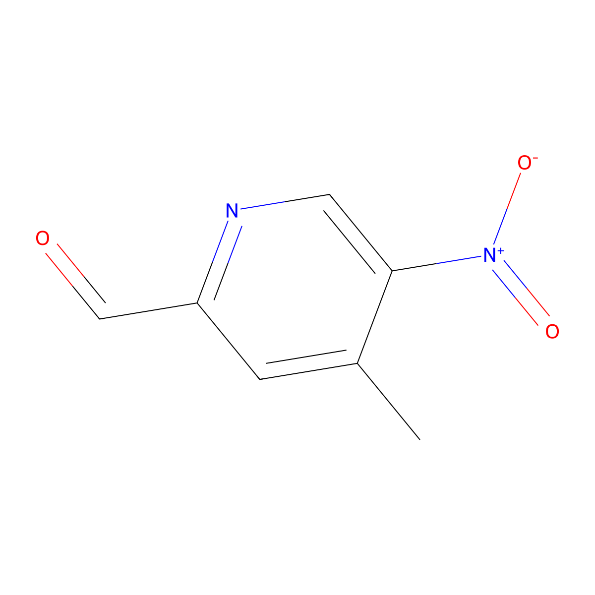 4-Methyl-5-nitropicolinaldehyde molecular structure, CAS 5832-38-2