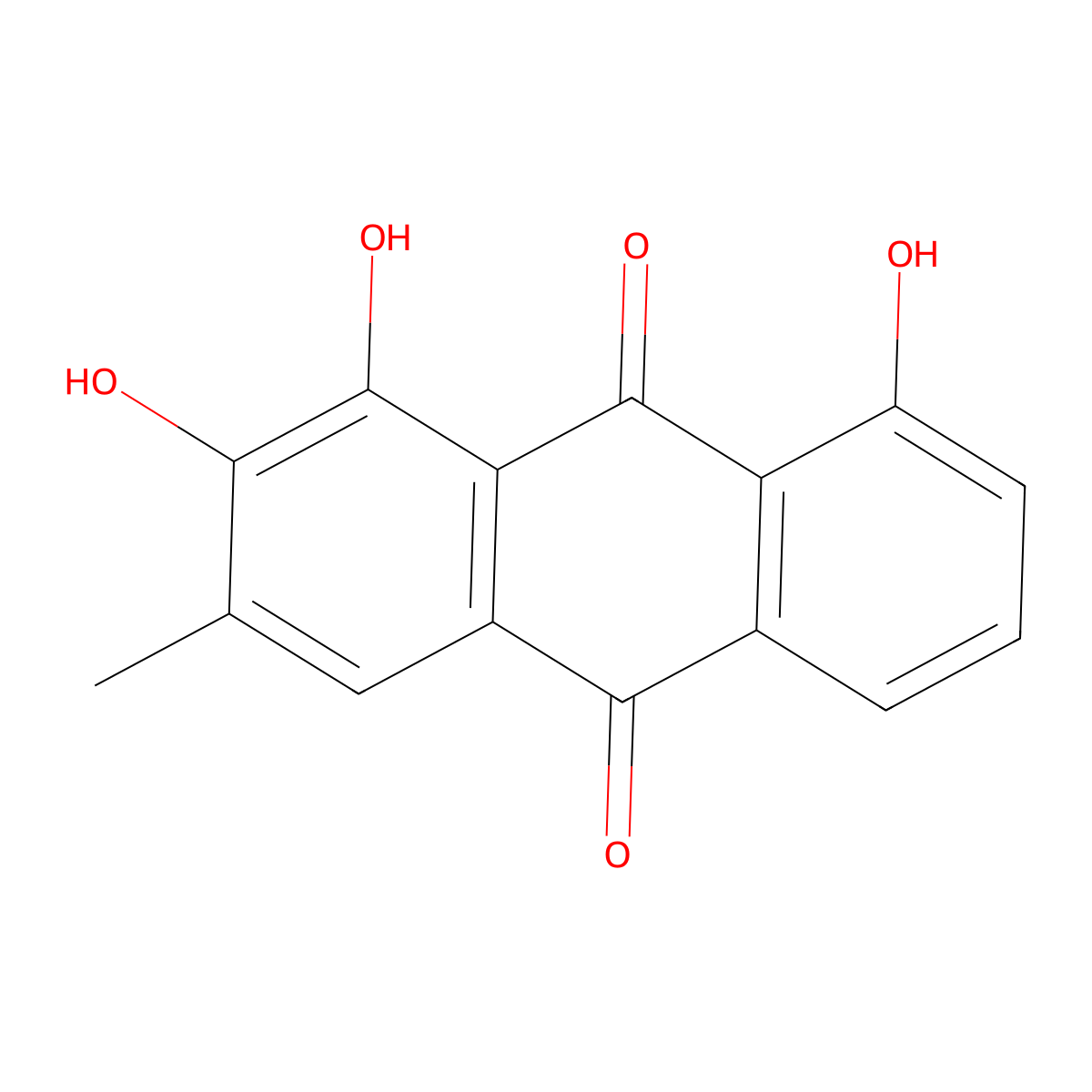 2-Hydroxychrysophanol molecular structure, CAS 58322-78-4