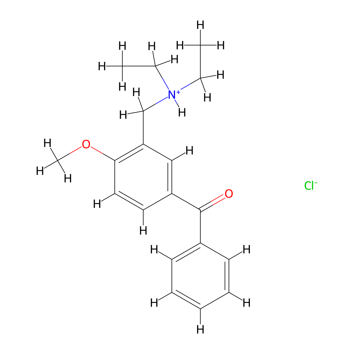 Benzophenone, 3-diethylaminomethyl-4-methoxy-, hydrochloride molecular structure, CAS 58324-22-4