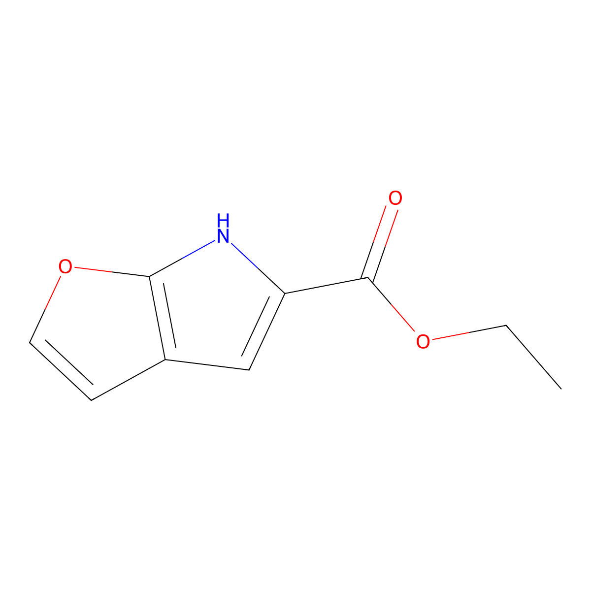 ethyl 6H-furo[2,3-b]pyrrole-5-carboxylate molecular structure, CAS 58326-31-1
