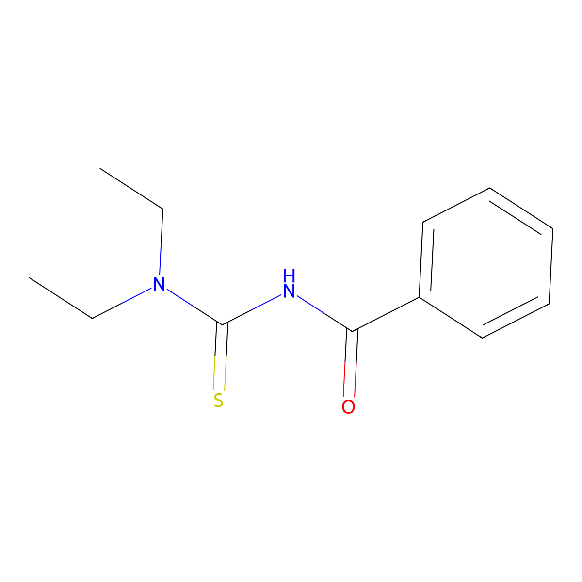 N-(diethylcarbamothioyl)benzamide molecular structure, CAS 58328-36-2