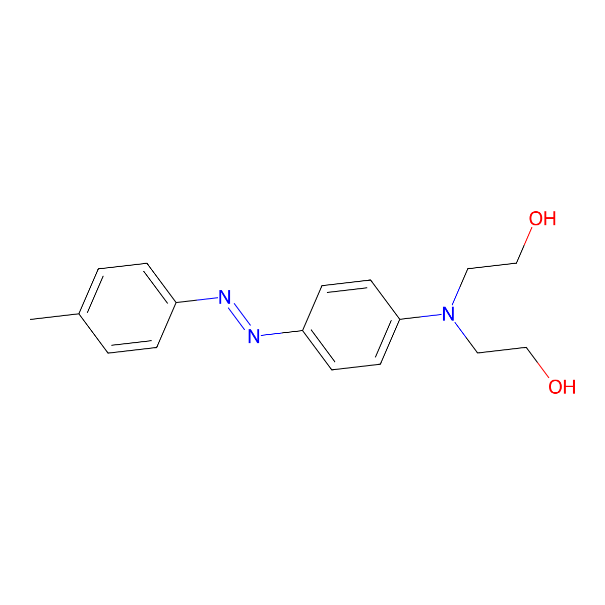 4'-Methyl-4-N,N-di(beta-hydroxyethylamino)azobenzene molecular structure, CAS 58329-89-8