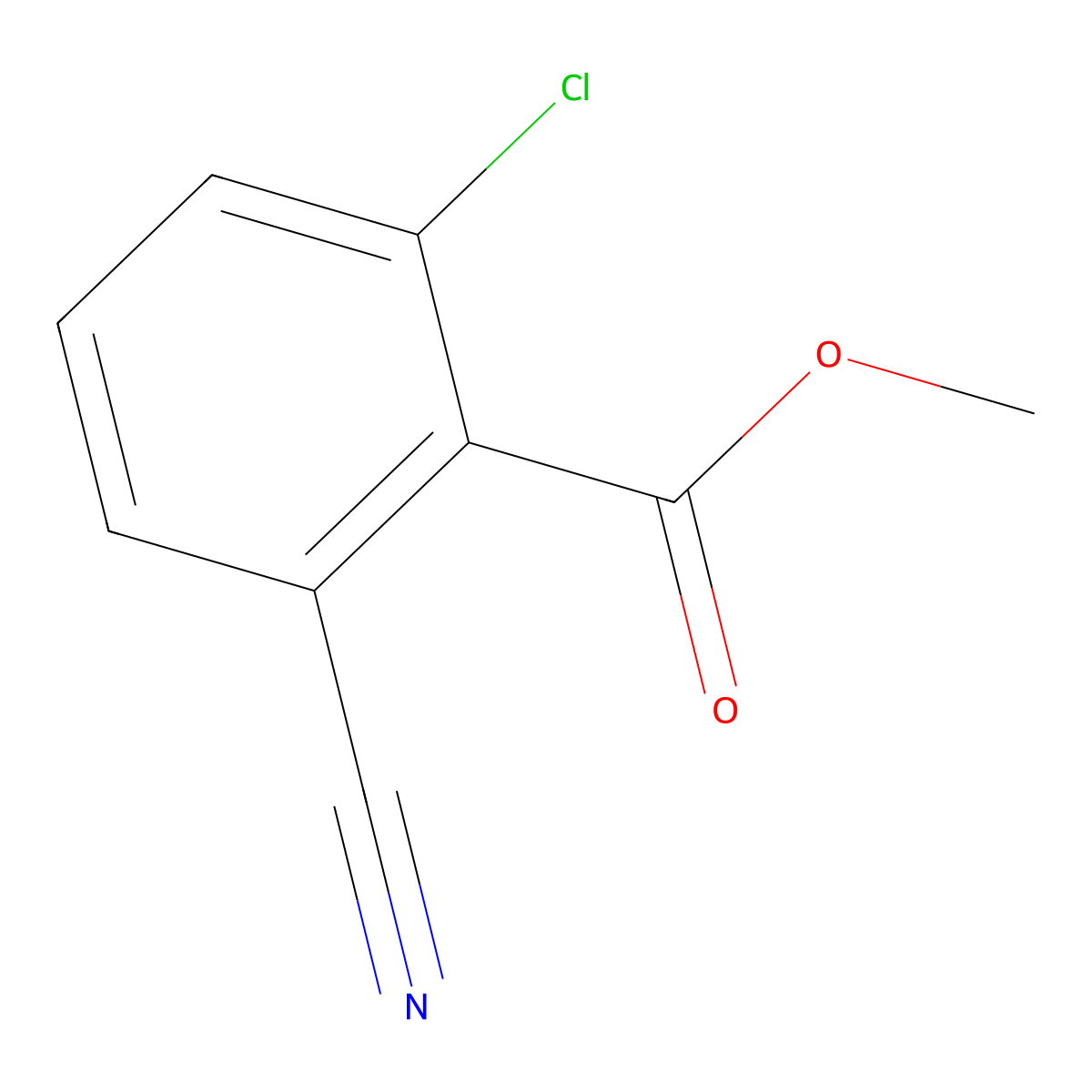 Methyl 2-chloro-6-cyanobenzoate molecular structure, CAS 58331-95-6
