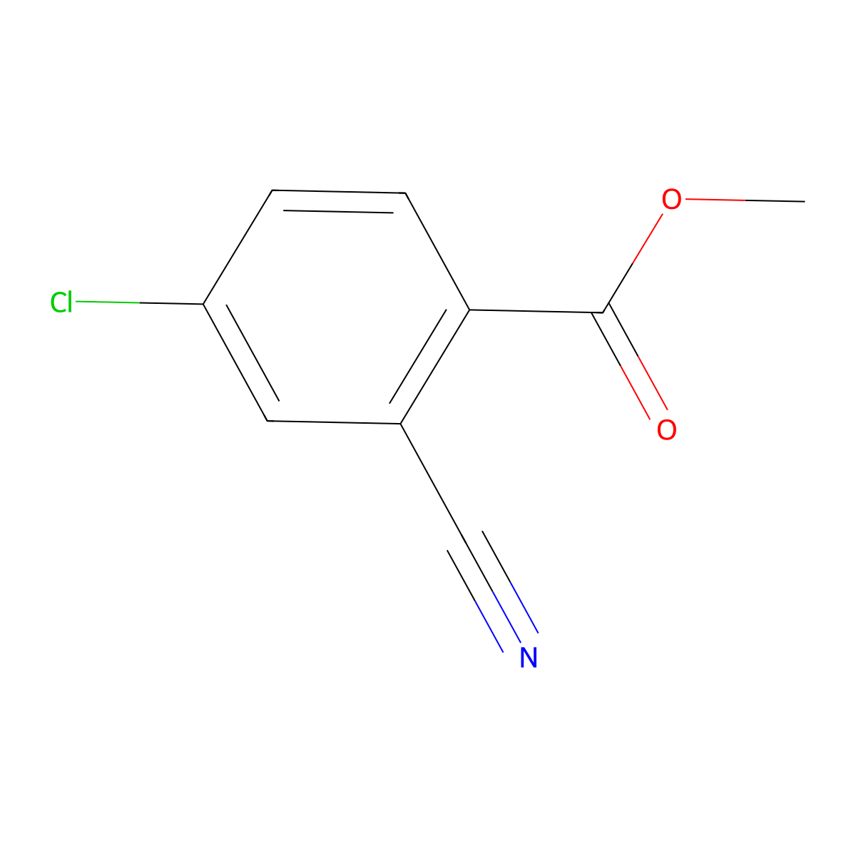Methyl 4-chloro-2-cyanobenzoate molecular structure, CAS 58331-97-8