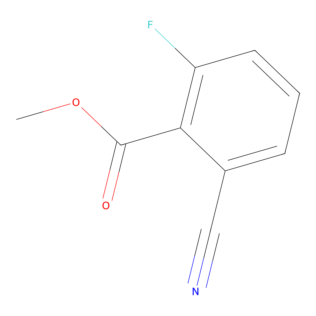 Methyl 2-cyano-6-fluorobenzoate molecular structure, CAS 58332-01-7