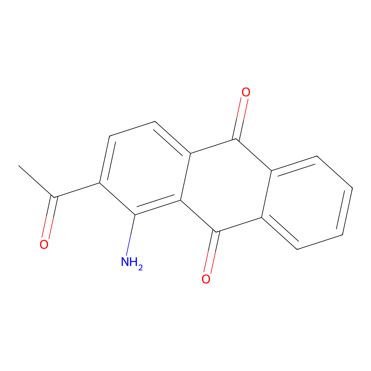 2-Acetyl-1-aminoanthracene-9,10-dione molecular structure, CAS 58332-16-4