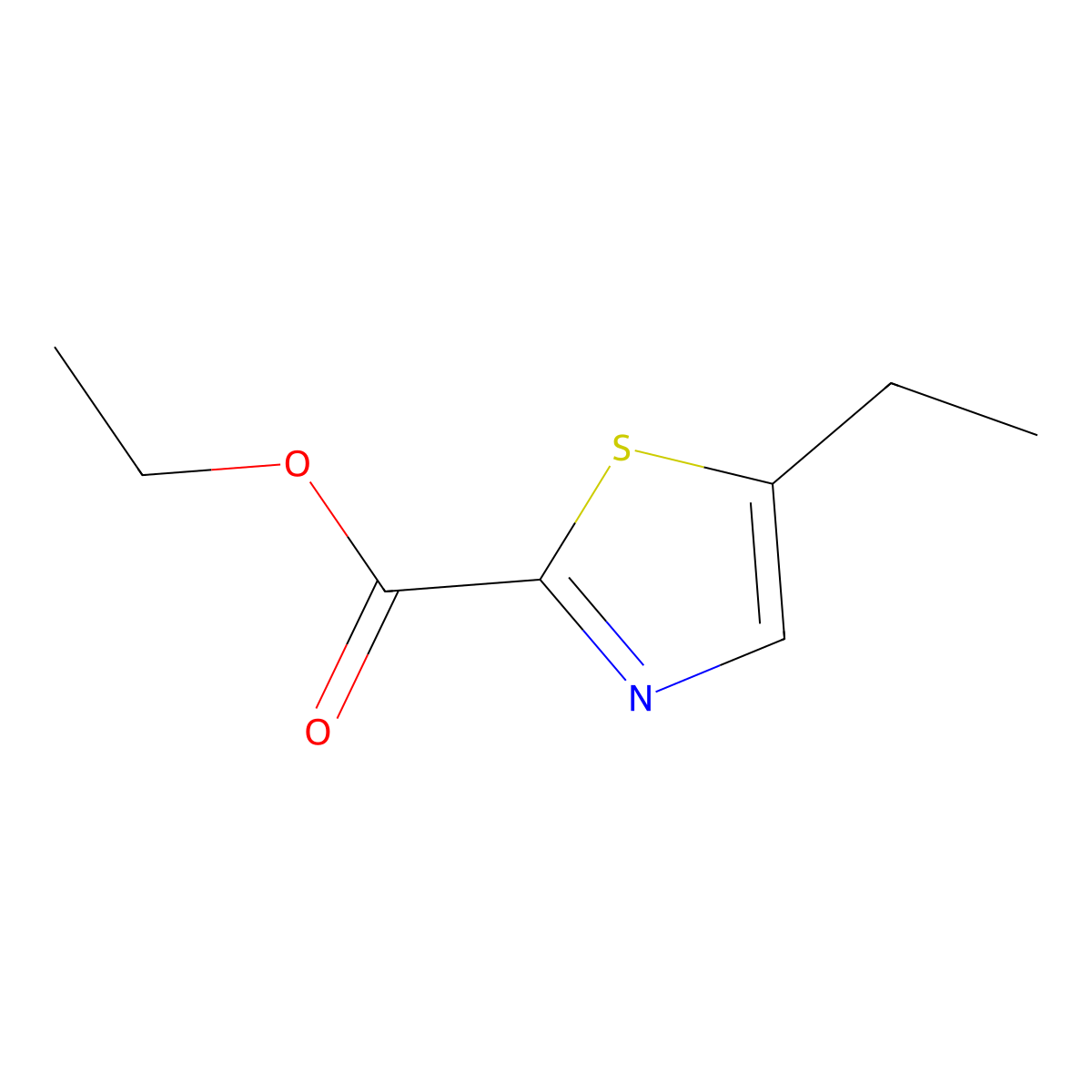 Ethyl 5-ethyl-1,3-thiazole-2-carboxylate molecular structure, CAS 58333-70-3