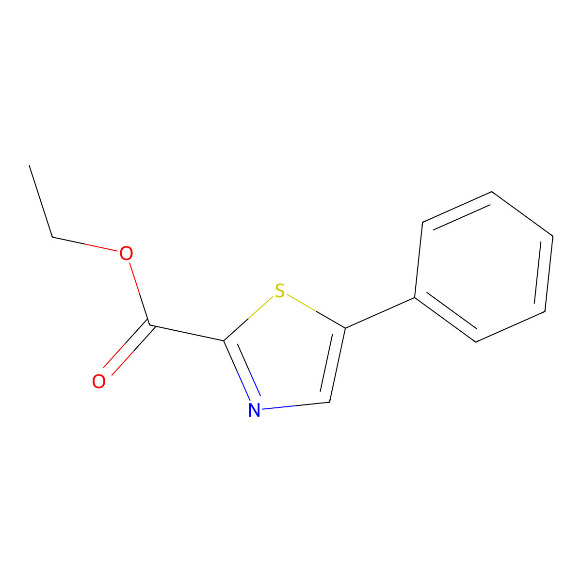 Ethyl 5-phenylthiazole-2-carboxylate molecular structure, CAS 58333-72-5