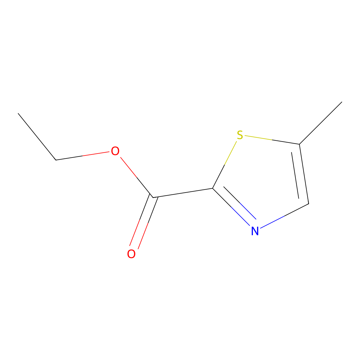 Ethyl 5-methylthiazole-2-carboxylate molecular structure, CAS 58334-08-0