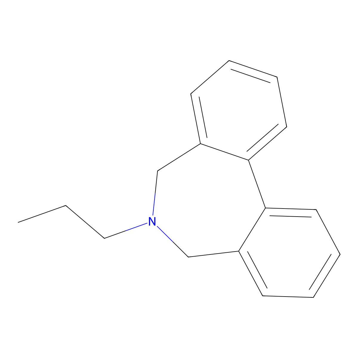 Dihydroazapetine molecular structure, CAS 58335-95-8