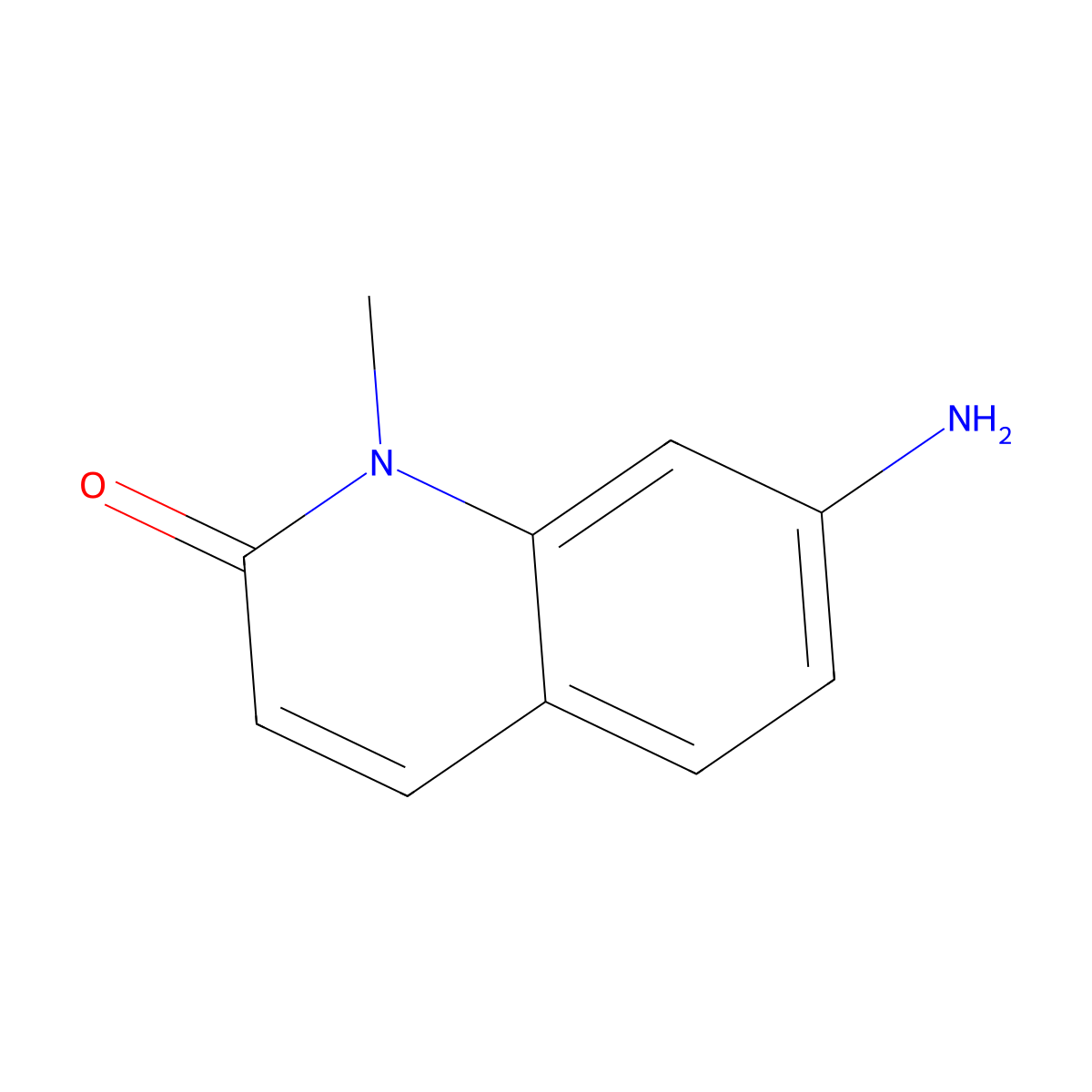 7-Amino-1-methyl-1,2-dihydroquinolin-2-one molecular structure, CAS 58336-25-7