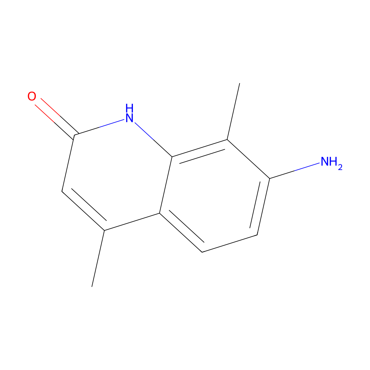 7-Amino-4,8-dimethyl-2(1H)-quinolinone molecular structure, CAS 58336-27-9