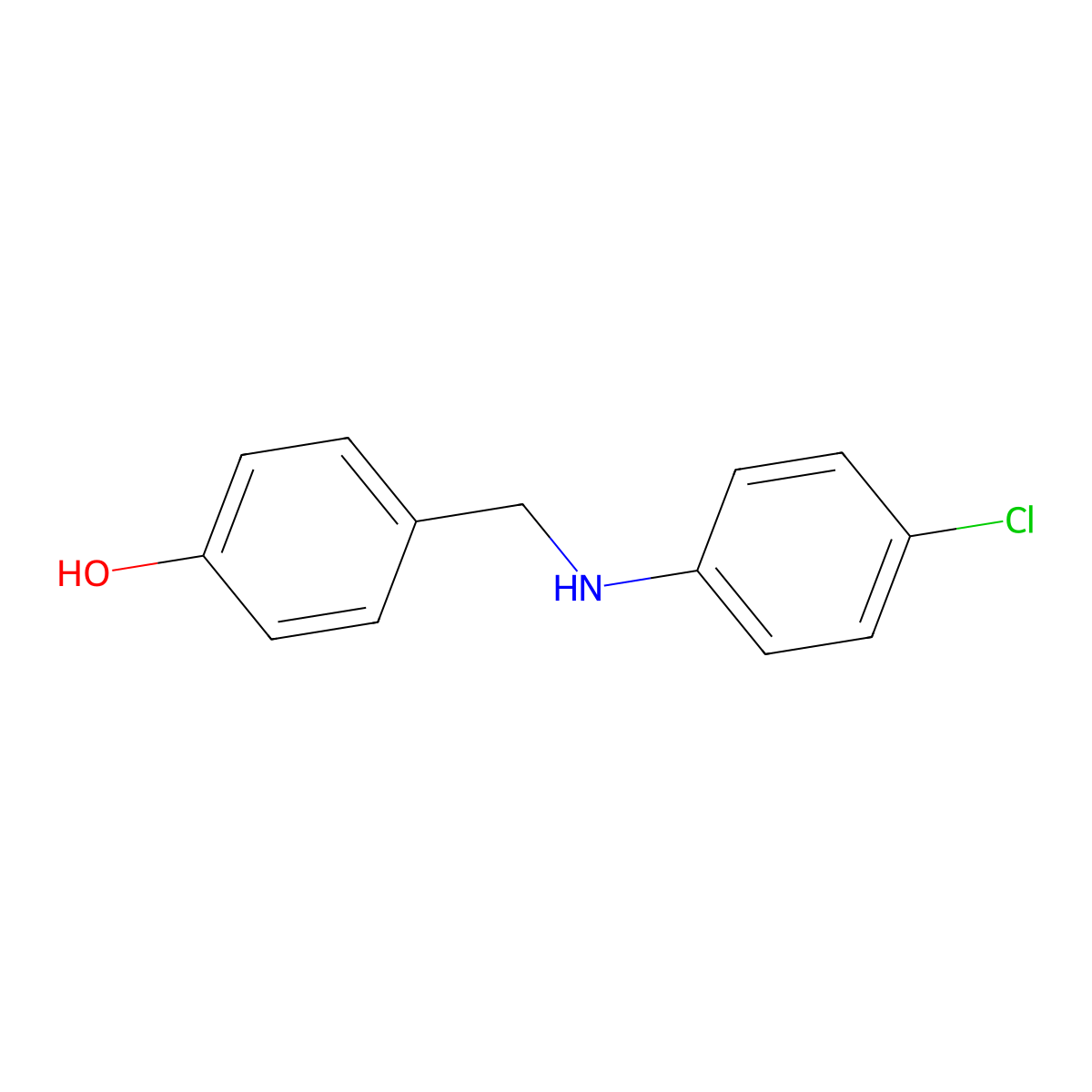 4-[(4-Chloroanilino)methyl]phenol molecular structure, CAS 58336-45-1