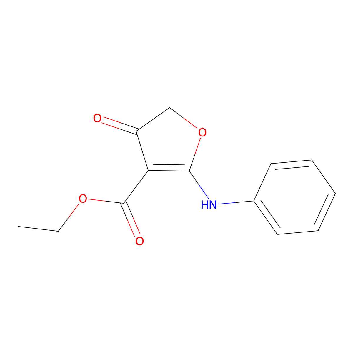 Ethyl 2-anilino-4-oxo-4,5-dihydrofuran-3-carboxylate molecular structure, CAS 58337-16-9
