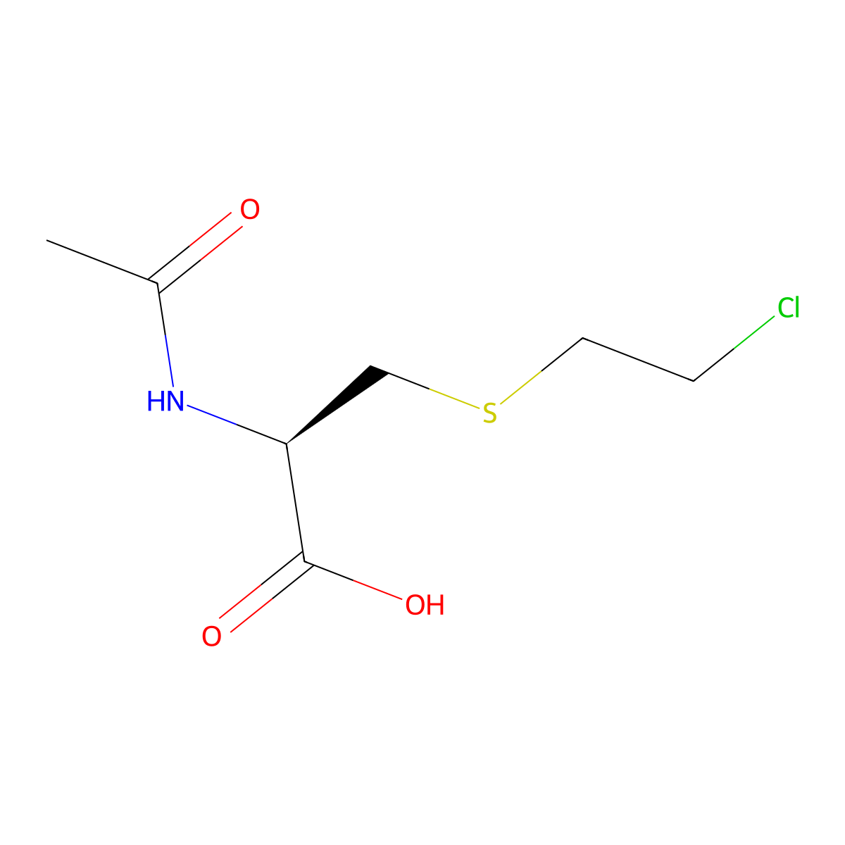 N-Acetyl-S-(2-chloroethyl)-L-cysteine molecular structure, CAS 58337-49-8