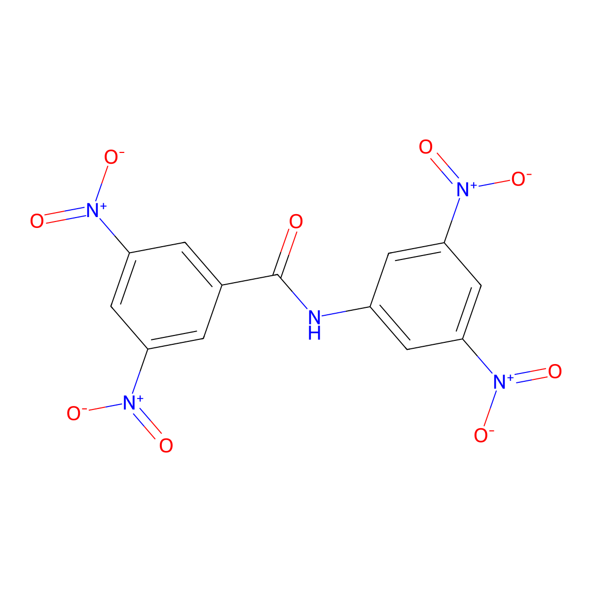 N-(3,5-dinitrophenyl)-3,5-dinitrobenzamide molecular structure, CAS 58338-55-9