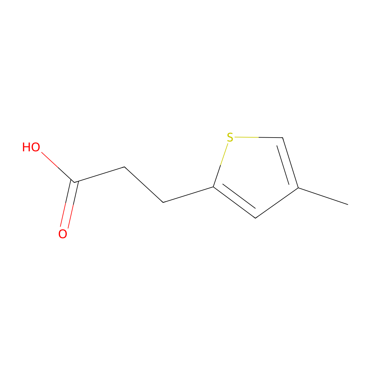 3-(4-Methylthiophen-2-yl)propanoic acid molecular structure, CAS 5834-15-1