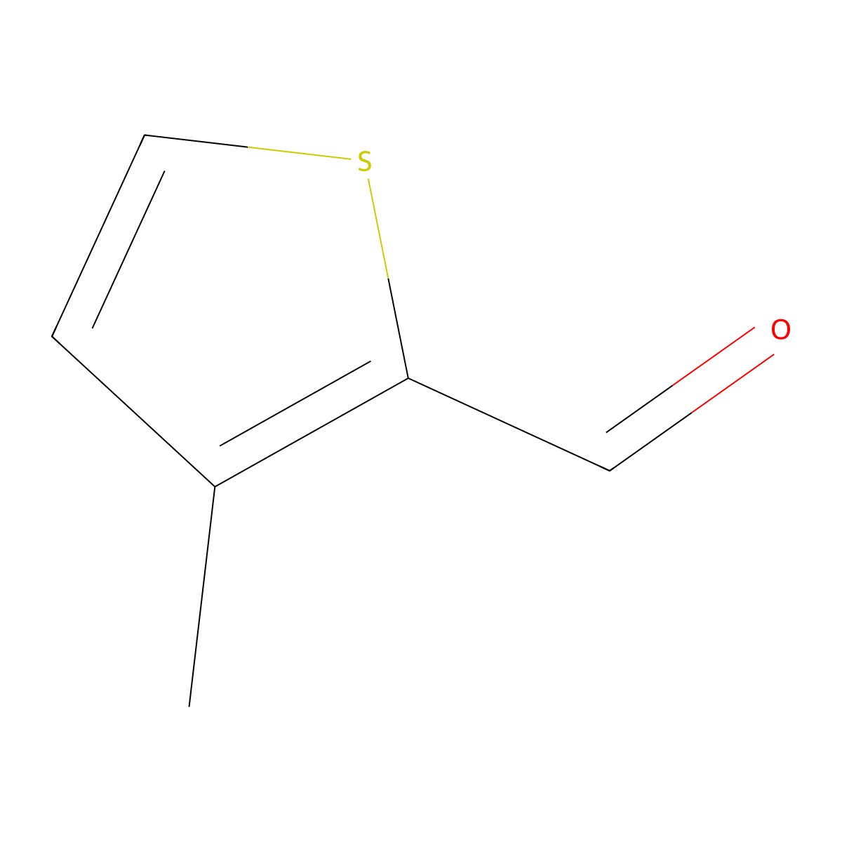 3-Methyl-2-thiophenecarboxaldehyde molecular structure, CAS 5834-16-2