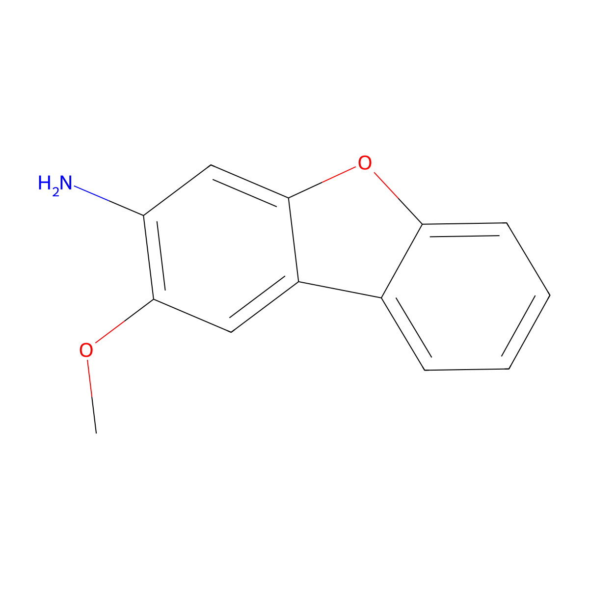 2-Methoxy-3-dibenzofuranamine molecular structure, CAS 5834-17-3