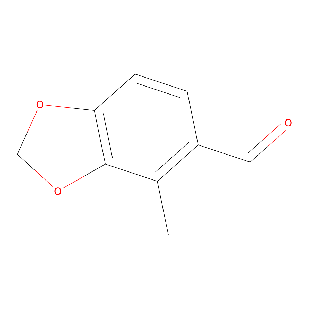 4-Methylbenzo[d][1,3]dioxole-5-carbaldehyde molecular structure, CAS 58343-46-7