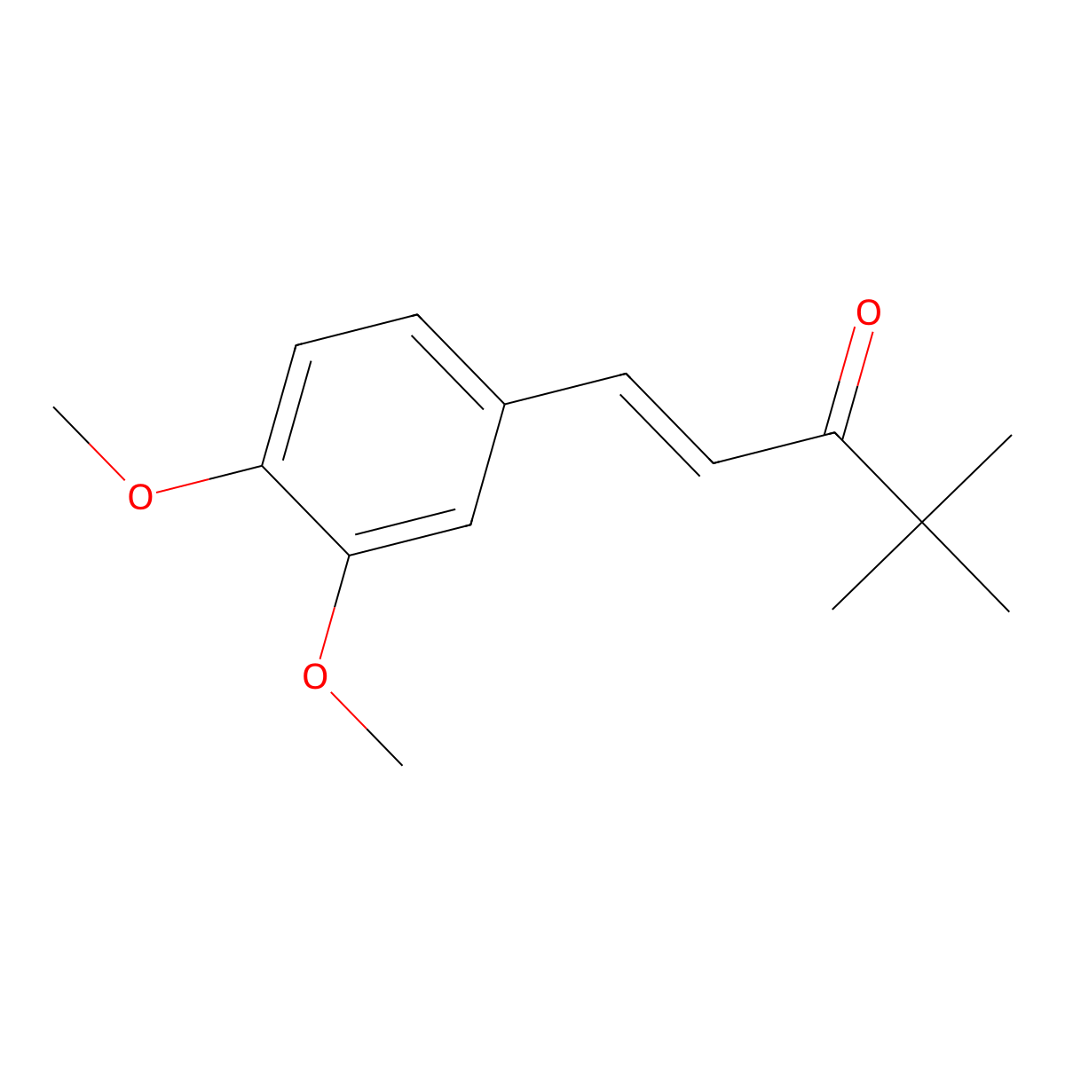 1-(3,4-Dimethoxyphenyl)-4,4-dimethyl-1-penten-3-one molecular structure, CAS 58344-29-9