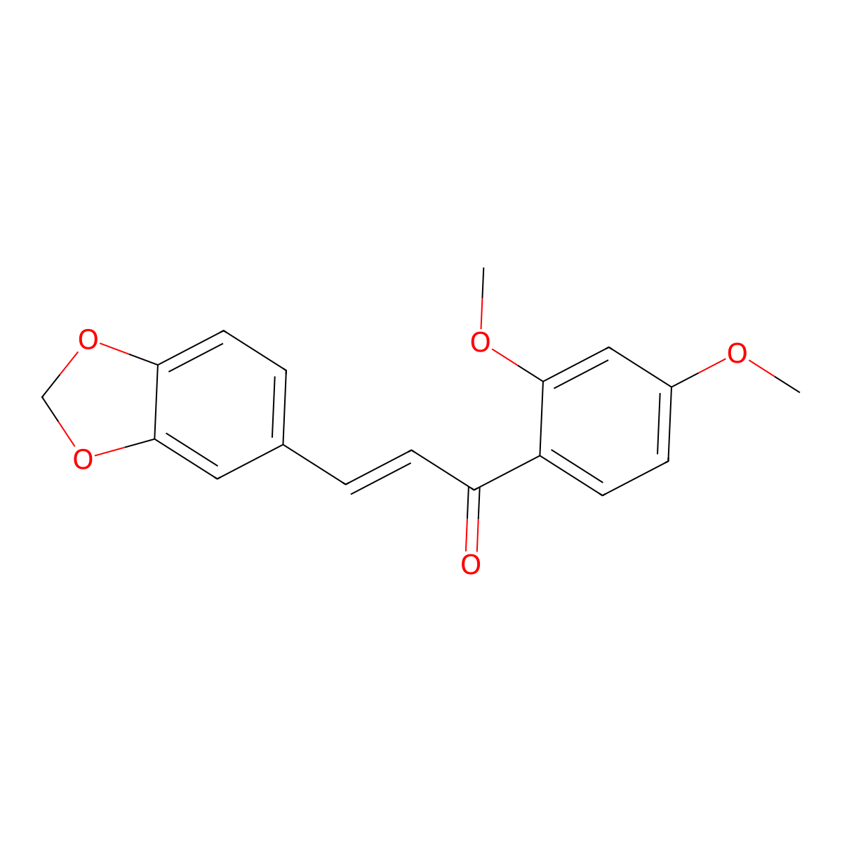 3,4-Methylenedioxy-2',4'-dimethoxychalcone molecular structure, CAS 58344-60-8