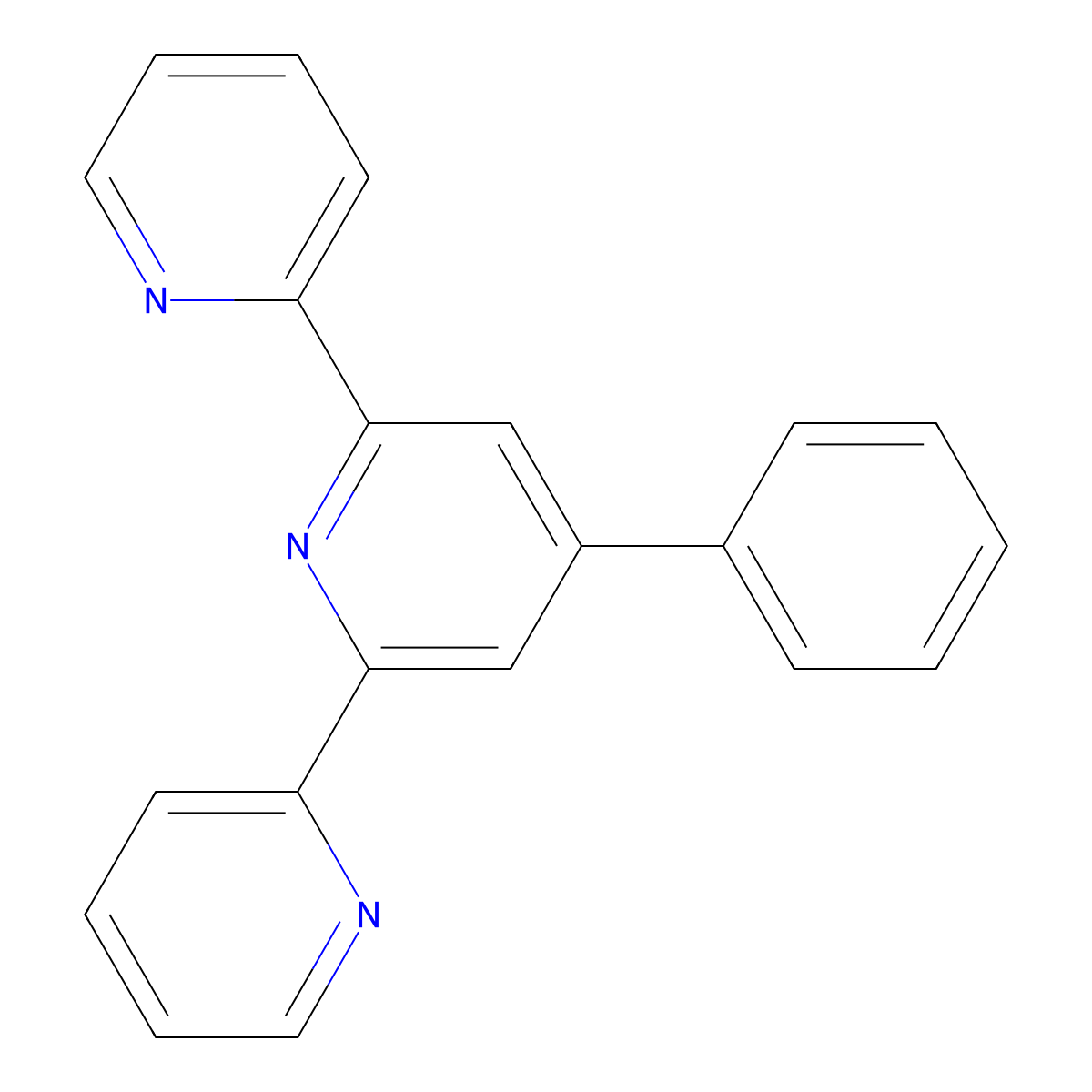 2,6-Bis(2-pyridyl)-4-phenylpyridine molecular structure, CAS 58345-97-4