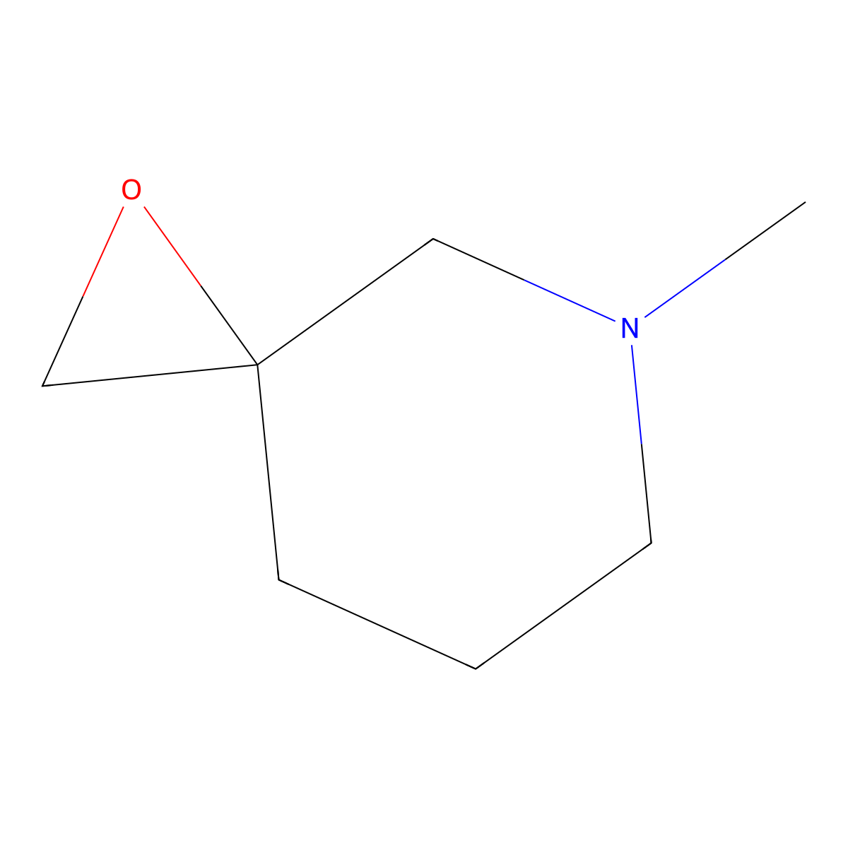 5-Methyl-1-oxa-5-azaspiro[2.5]octane molecular structure, CAS 58346-62-6