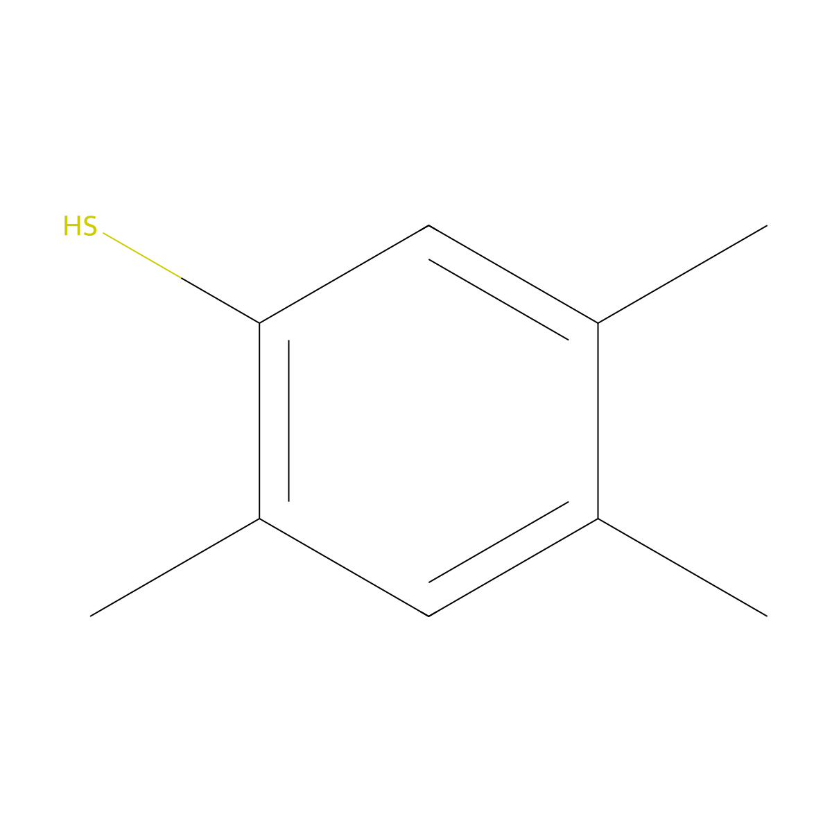 2,4,5-Trimethylthiophenol molecular structure, CAS 58348-14-4